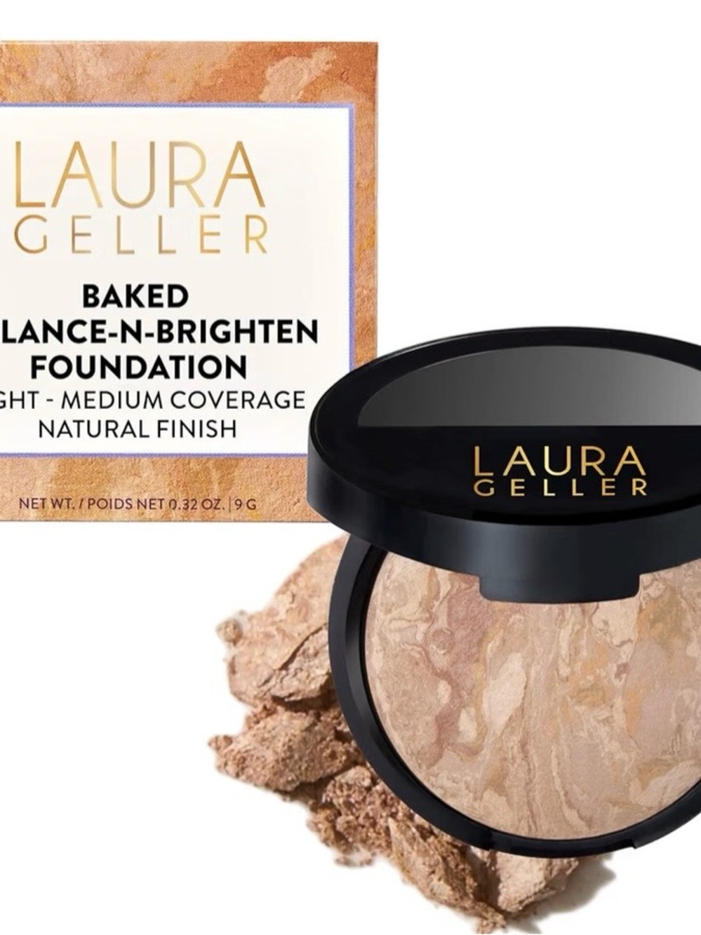 Laura Geller Baked Foundation - Beige Marble Swirl color fair